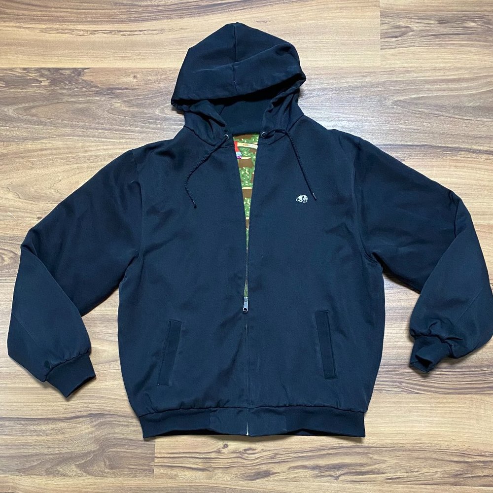 Enjoi Skateboarding Zipped Hooded Heavy Weight Jacket XL Black